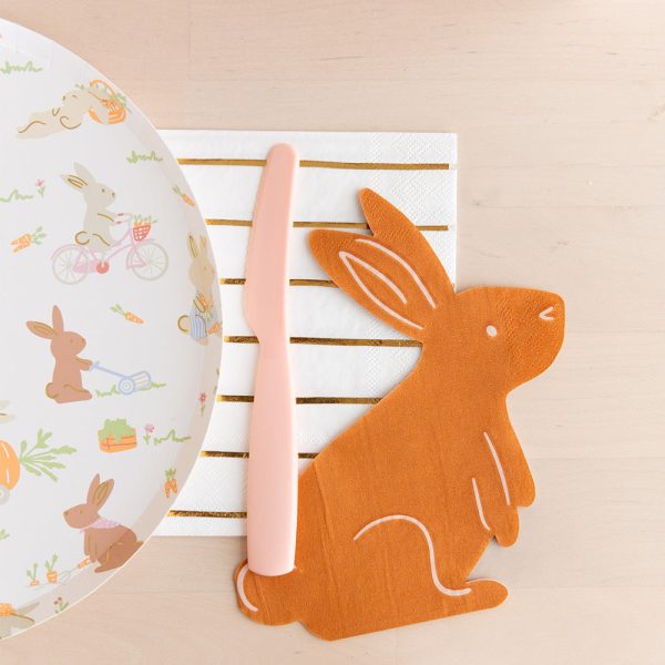 Bunnies In The Garden Large  Bunny  Napkins For Cheap - Image 4