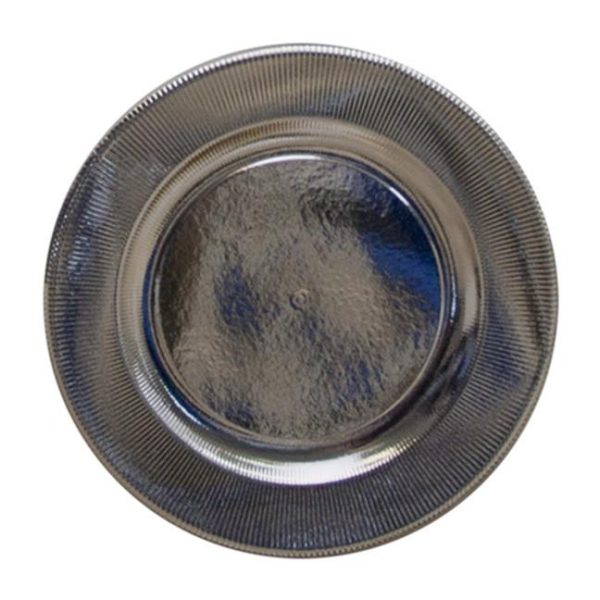 Silver Ridged Plates Supply